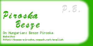 piroska besze business card